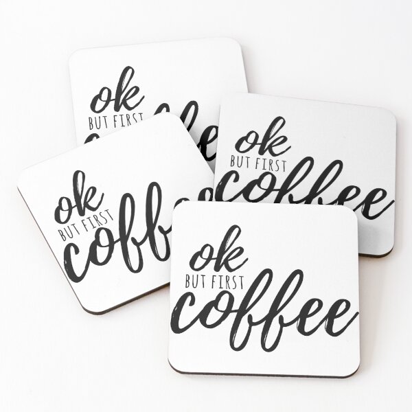 Item preview, Ok, But First COFFEE (Sticker) designed and sold by cadinera.