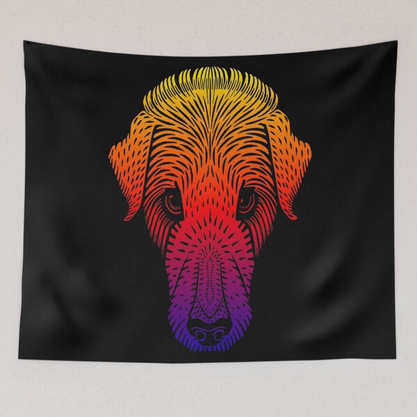 Item preview, Dog's Head with a Long Nose: Edited Dog's Head (1920) By Julie De Graag with Bright Colors and a Stretched Face with an Extended Snout designed and sold by TeachUrb.