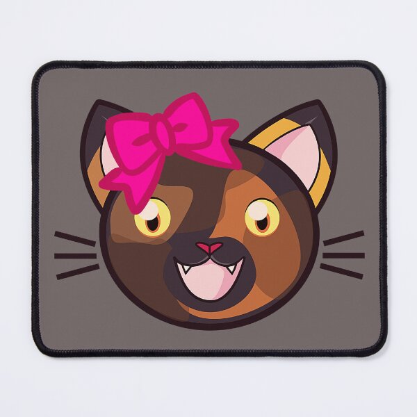 Item preview, Spotted cat face with bow. Sweet feline, sweet vintage kitty. designed and sold by EMIPRINCESS.