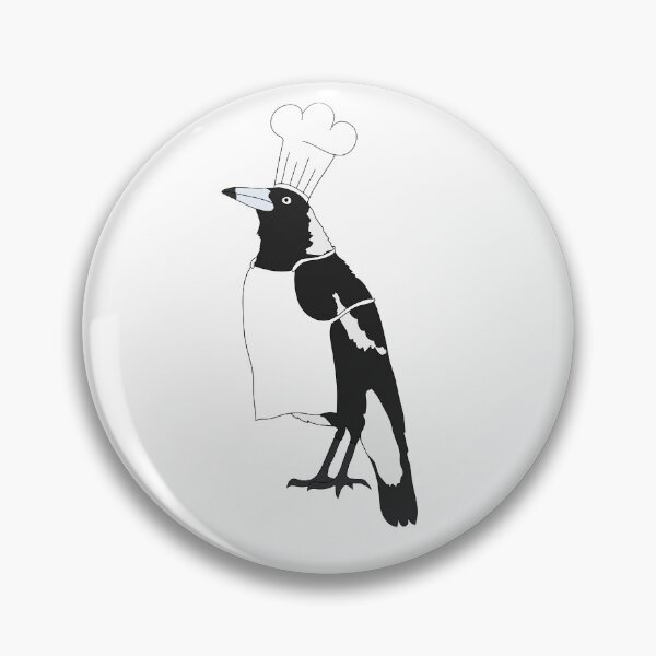Item preview, Magpie Chef on Bakers White designed and sold by Digitaldingo.