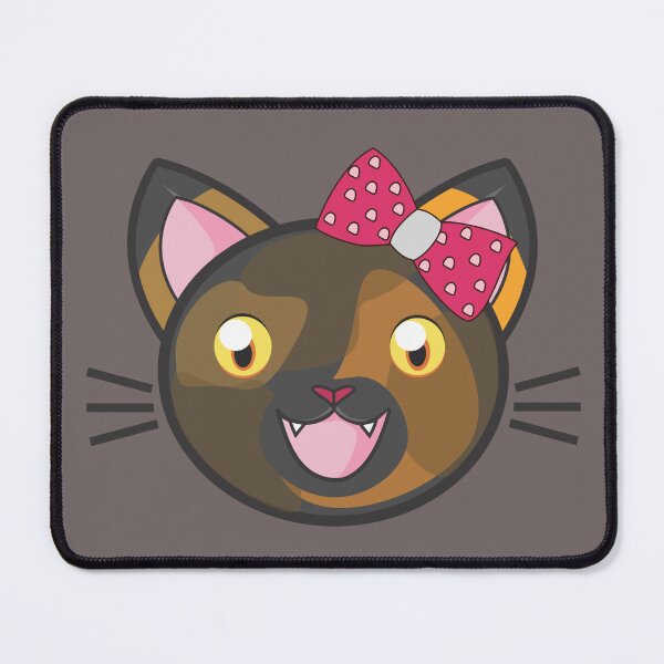 Item preview, Spotted cat face with bow. Cat with an orange bow. Sweet feline, sweet vintage kitty. designed and sold by EMIPRINCESS.