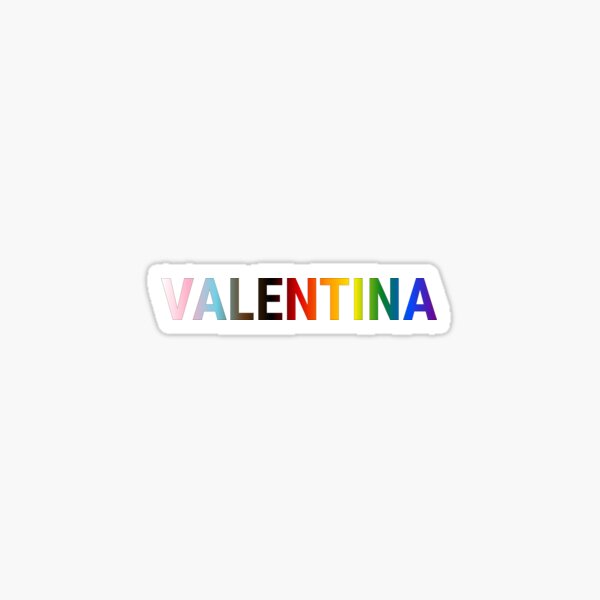Aperçu de l'œuvre Valentina Rainbow Progress Pride Name créée et vendue par PrideNames.
