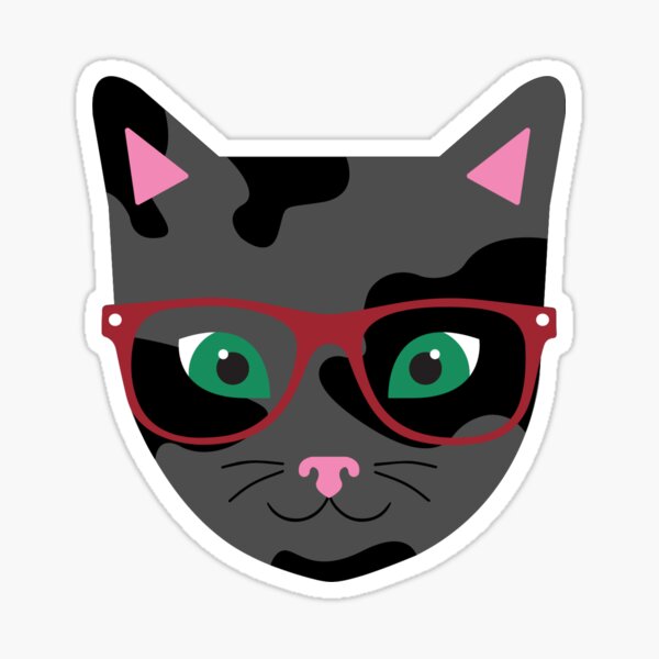 Item preview, nerdy cat - red designed and sold by amargov.