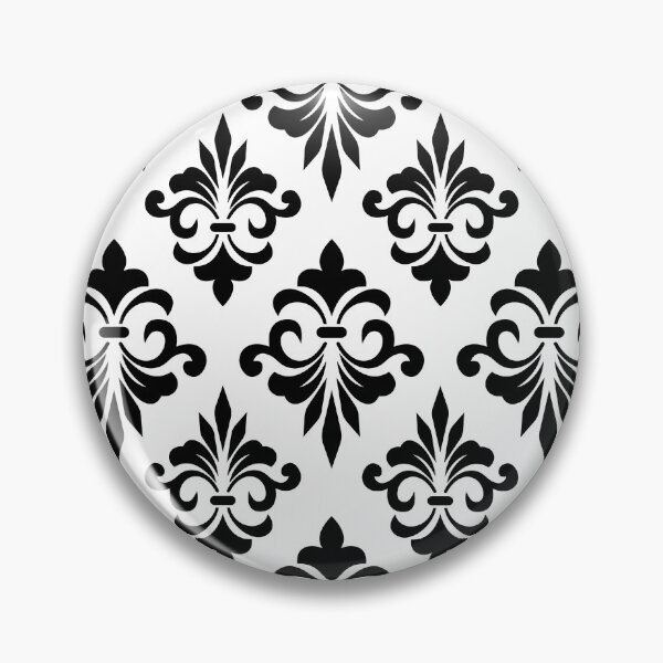 Item preview, Black Geometric Damask Pattern V6 designed and sold by PressedOak.