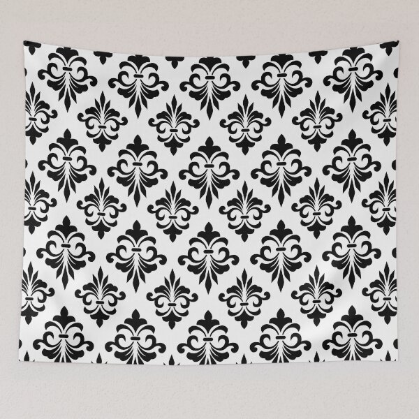 Item preview, Black Geometric Damask Pattern V6 designed and sold by PressedOak.