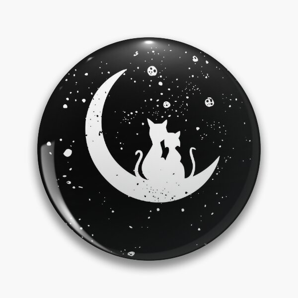 Cat, Moon and Star Pin