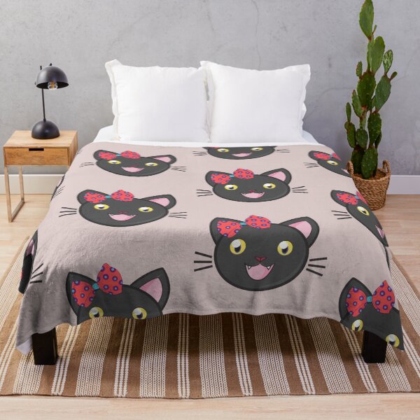 Item preview, Spotted cat face with bow. Sweet vintage cat. designed and sold by EMIPRINCESS.