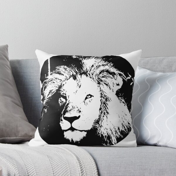 Aperçu de l'œuvre Monochrome Black White Lion créée et vendue par geekydesigner.