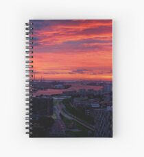 Sunset on River Nieuwe Maas, Rotterdam, (from Euromast) Spiral Notebook
