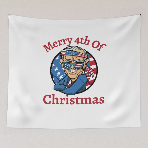 Item preview, Funny Joe Biden Merry Christmas 4th of July Confused Biden designed and sold by wrinkledhippie.