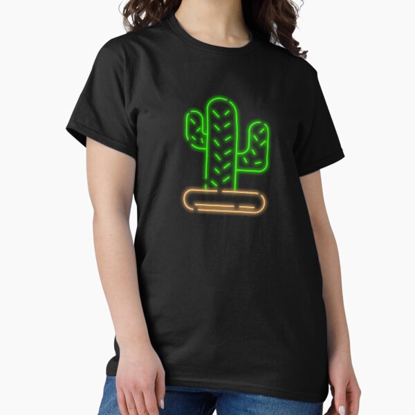 Neon green cactus Classic T-Shirt