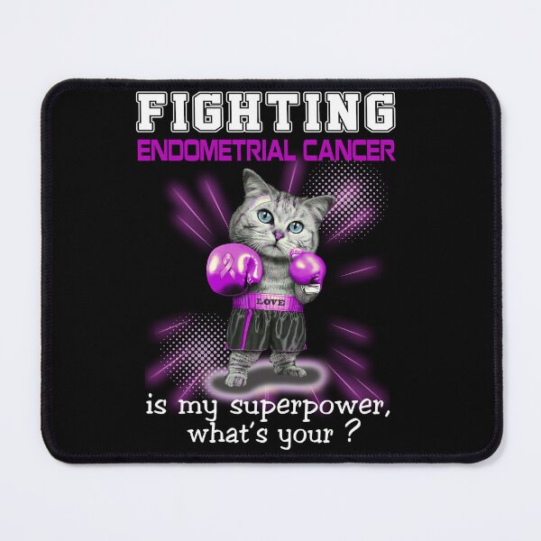 Item preview, Funny Cat Fighting Endometrial Cancer Is My Superpower What's Your designed and sold by Kohend.