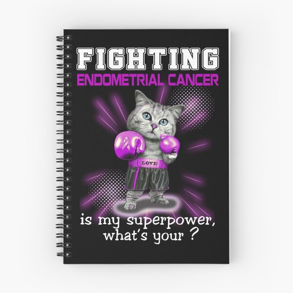 Item preview, Funny Cat Fighting Endometrial Cancer Is My Superpower What's Your designed and sold by Kohend.