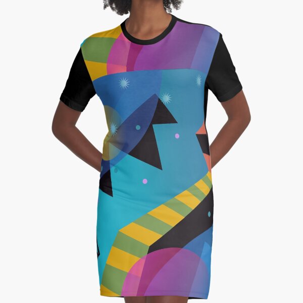 Stairway to Stars Graphic T-Shirt Dress