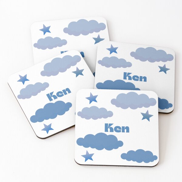 Item preview, Ken Blue Clouds Stars Transparent Name Design designed and sold by debmund.