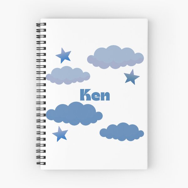 Item preview, Ken Blue Clouds Stars Transparent Name Design designed and sold by debmund.