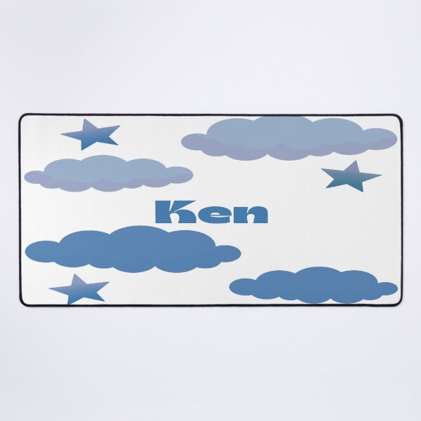 Item preview, Ken Blue Clouds Stars Transparent Name Design designed and sold by debmund.