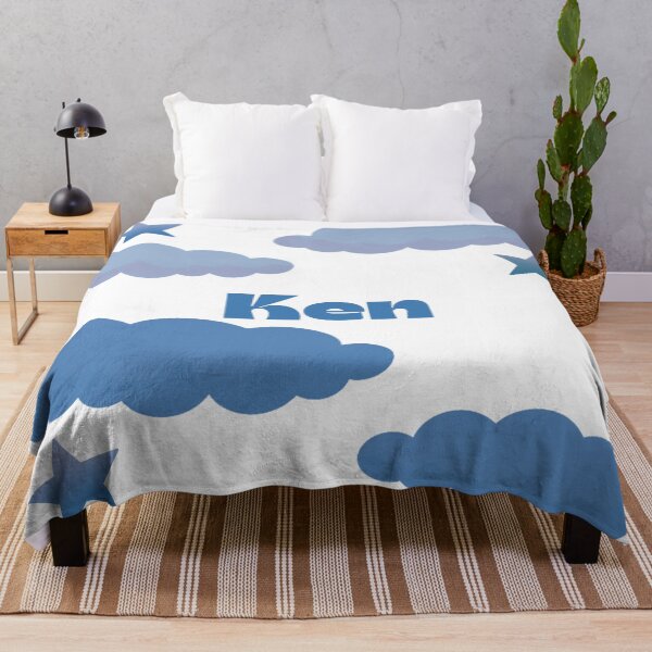 Item preview, Ken Blue Clouds Stars Transparent Name Design designed and sold by debmund.