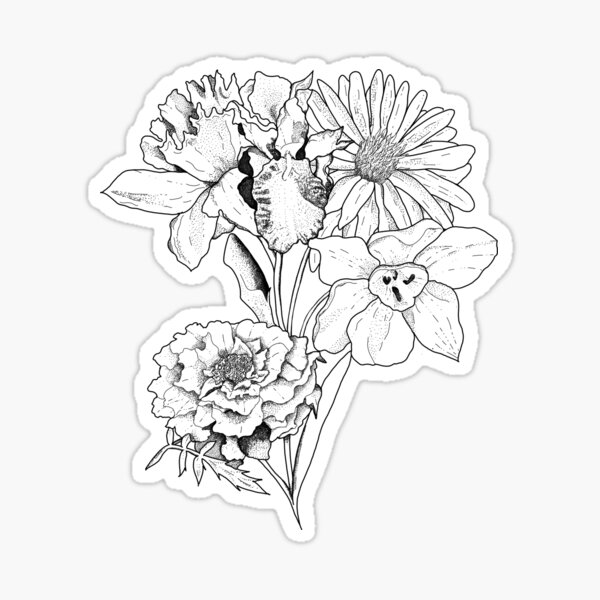 BTS Birth Flowers Sticker