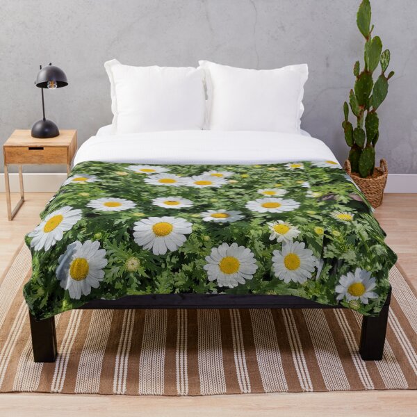 Item preview, White daisies with grass designed and sold by CategoryDreams.