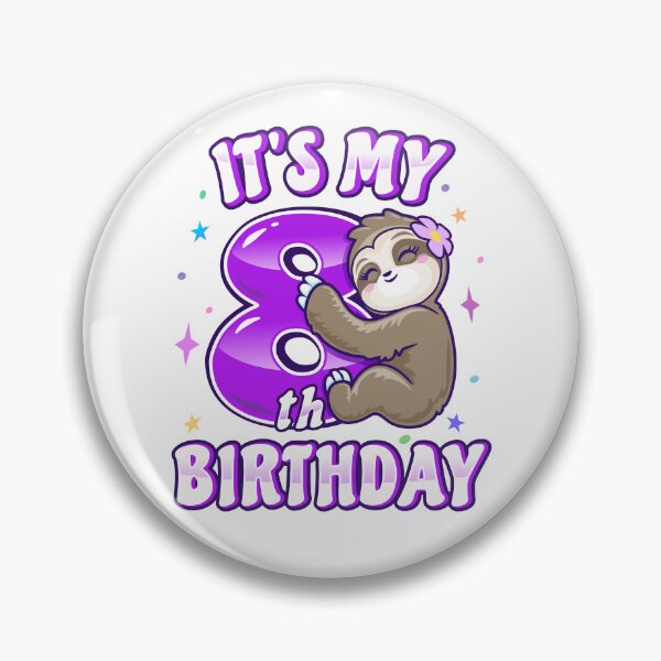 Item preview, Its My 8th Birthday Sloth For Girls designed and sold by pablomendoza.