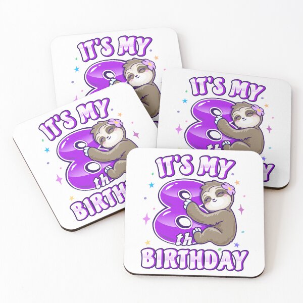 Item preview, Its My 8th Birthday Sloth For Girls designed and sold by pablomendoza.