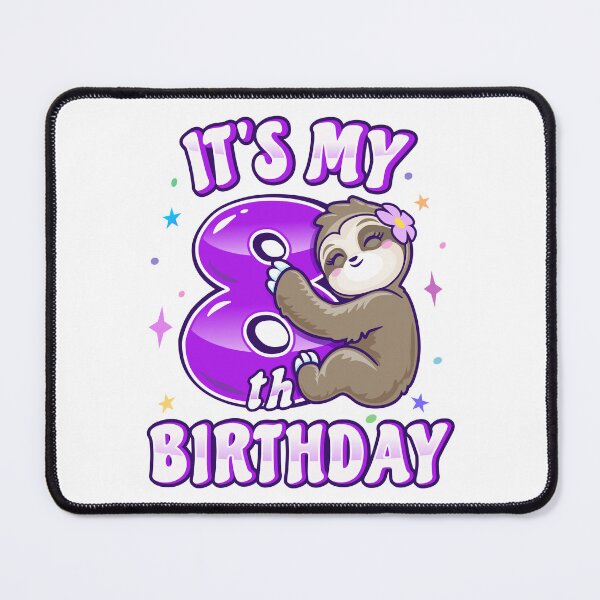 Item preview, Its My 8th Birthday Sloth For Girls designed and sold by pablomendoza.