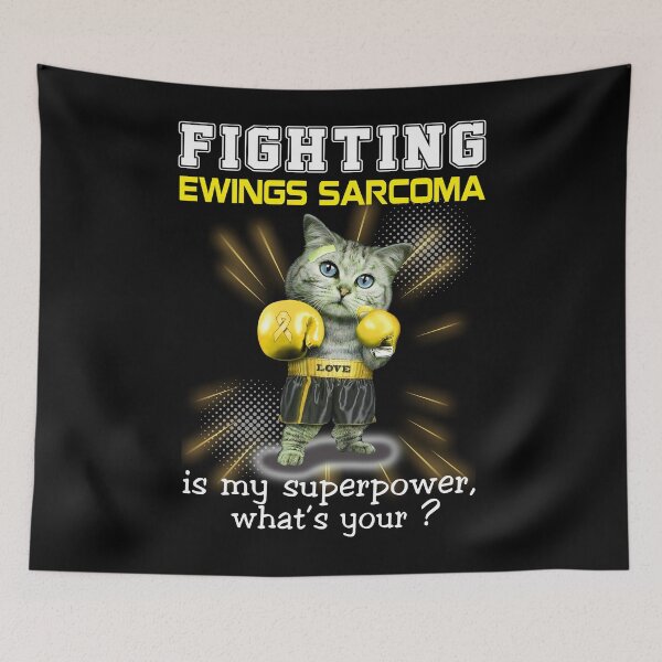 Item preview, Funny Cat Fighting Ewings Sarcoma Is My Superpower What's Your designed and sold by Kohend.