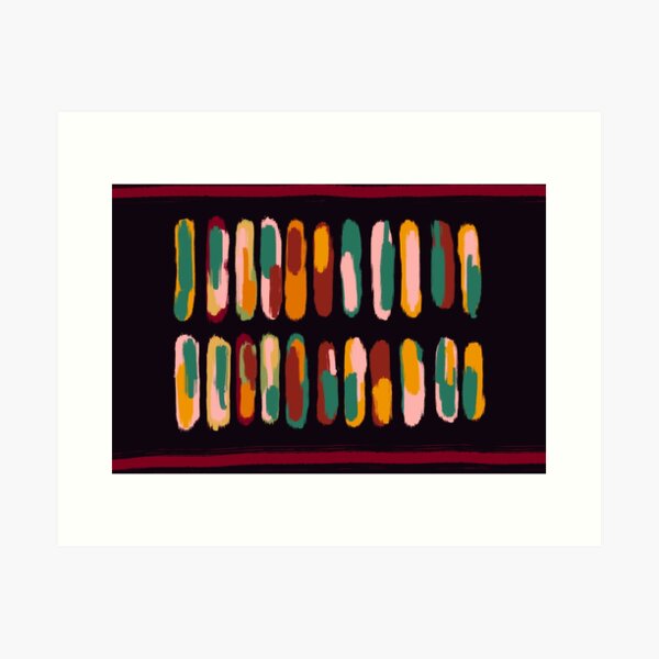 Multi coloured mini popsicle sticks  Art Print for Sale by
