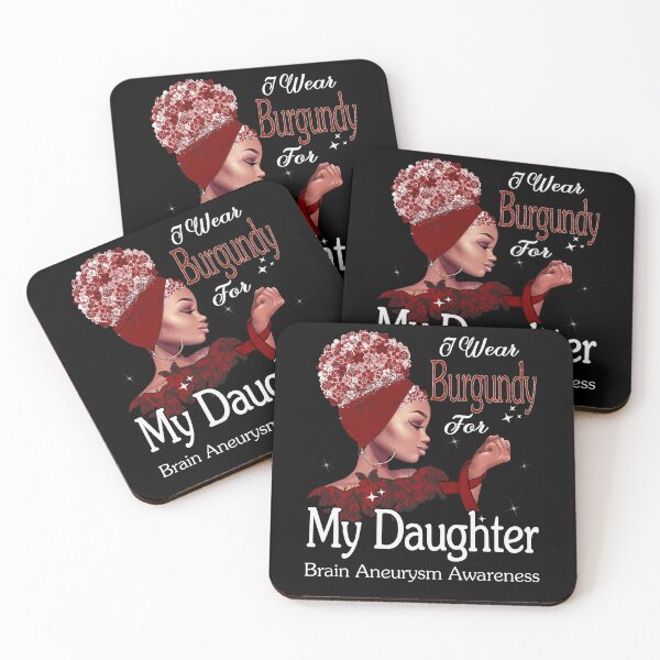 Item preview, Brain Aneurysm Awareness Black Girl I Wear Burgundy For My Daughter designed and sold by tenjun16.