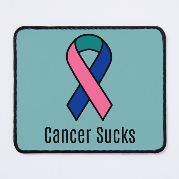 Item preview, Thyroid Cancer Sucks Pink Teal Blue Awareness Ribbon designed and sold by Sugar-Magnolia.