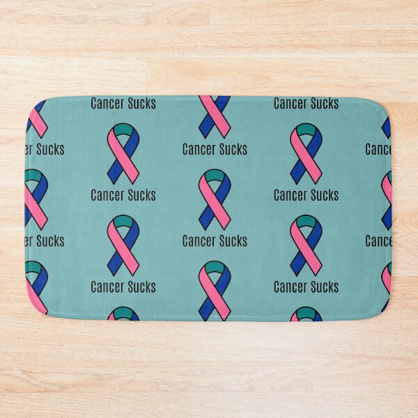 Item preview, Thyroid Cancer Sucks Pink Teal Blue Awareness Ribbon designed and sold by Sugar-Magnolia.