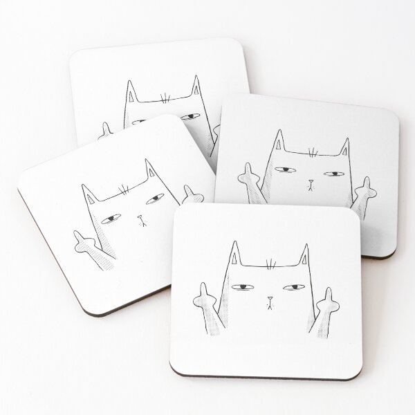 Item preview, Funny Middle Finger Cat designed and sold by inkedtee.