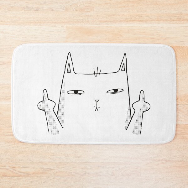 Item preview, Funny Middle Finger Cat designed and sold by inkedtee.