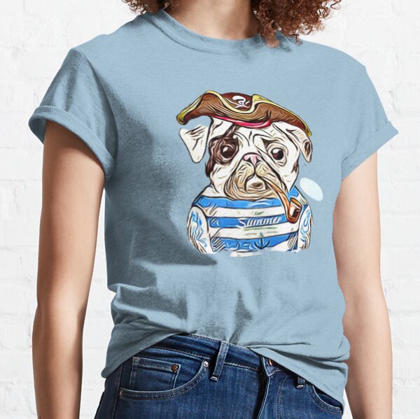 captain pug the sailor design Classic T-Shirt