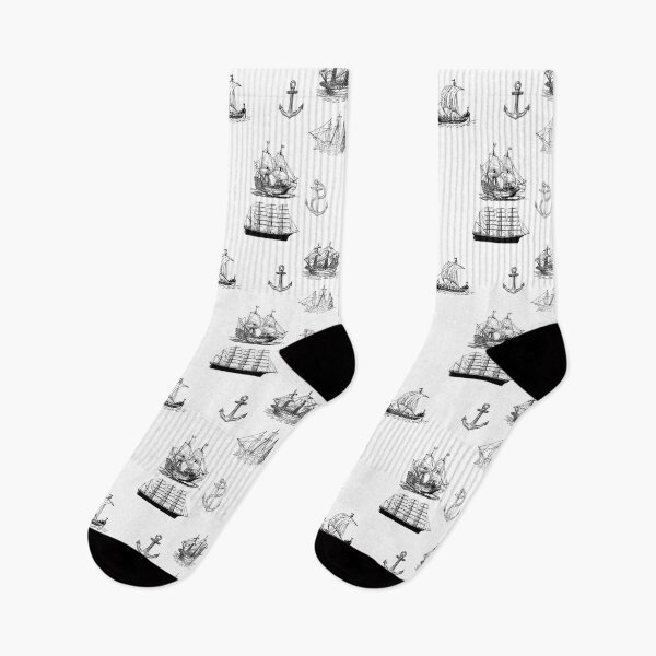 Item preview, Line Art Black and White Sea and Ocean Sail Boats, Ships Collection designed and sold by silviaol.