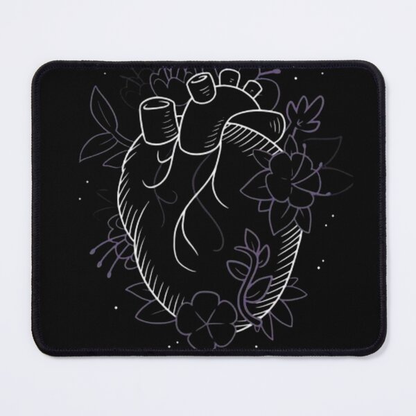 Item preview, anatomy heart & flowers  designed and sold by tees-n-treats.