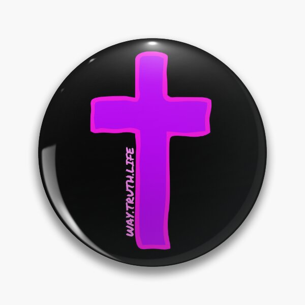 Item preview, Christian Jesus Cross, John 14:6 Bible verse, I am the way, the truth and the life, pink Christian aesthetic designed and sold by Emily Roberts.