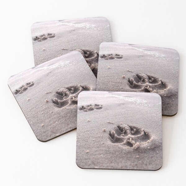 Item preview, Paw prints on the beach designed and sold by DabDragon.