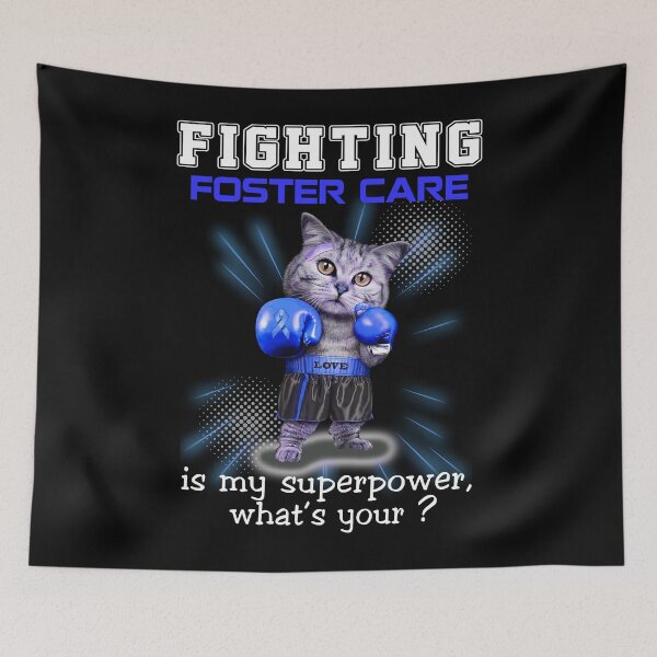 Item preview, Funny Cat Fighting Foster Care Is My Superpower What's Your designed and sold by Kohend.