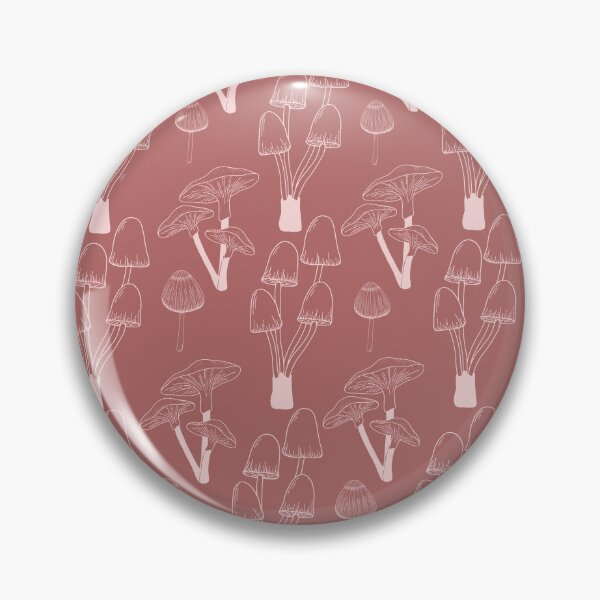 Item preview, Pink different mushrooms shapes pattern designed and sold by Thegentleshop.