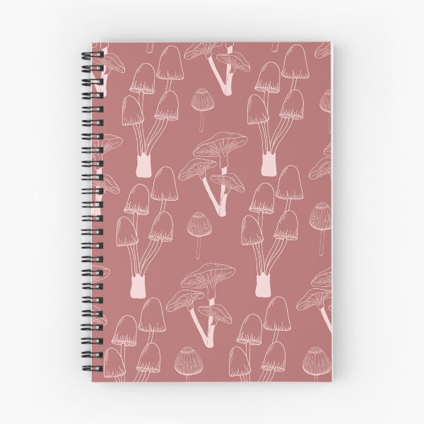Item preview, Pink different mushrooms shapes pattern designed and sold by Thegentleshop.