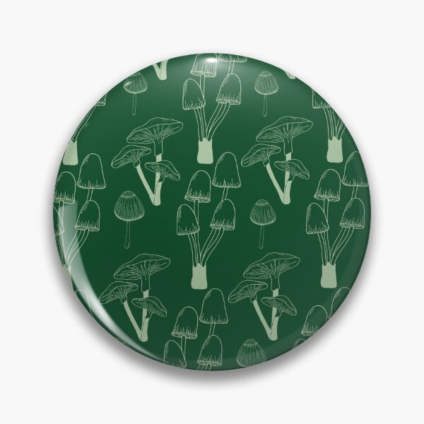 Item preview, Green different mushrooms shapes pattern designed and sold by Thegentleshop.