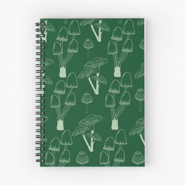 Item preview, Green different mushrooms shapes pattern designed and sold by Thegentleshop.