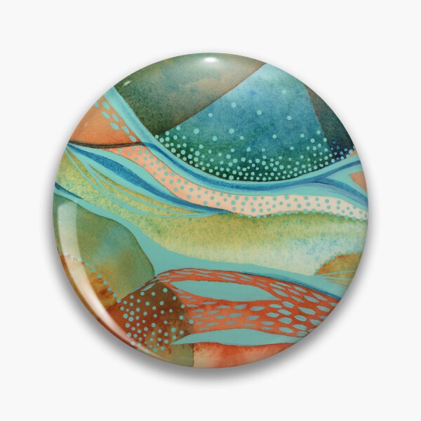 Item preview, Modern Abstract Watercolor Painting | Contemporary Colorful Landscape designed and sold by BarbaraSilvaArt.