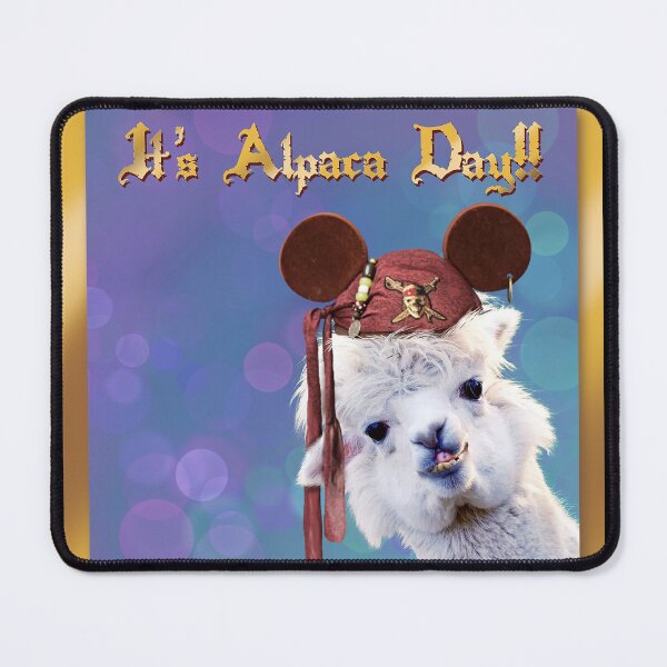 Item preview, Johnny Depp It’s Alpaca Day!! Funny photo of Pirates of the Caribbean Disney ears hat on an alpaca. designed and sold by MunsyArt.