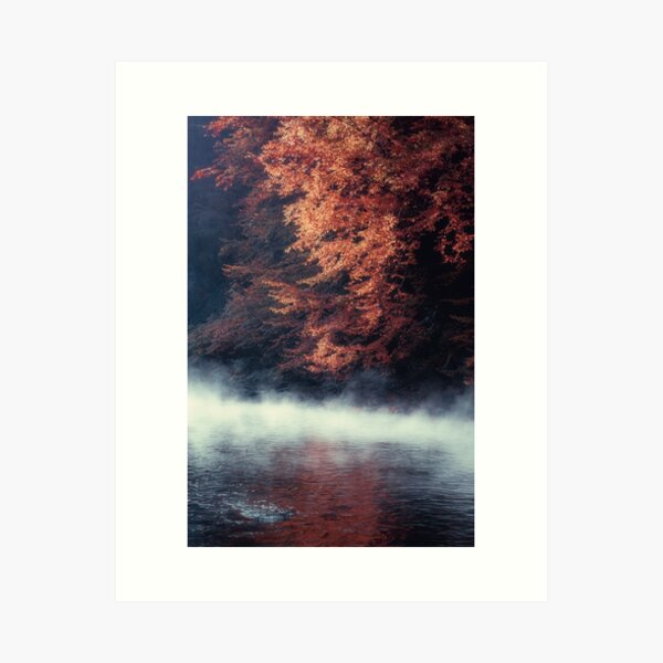 Nature*s Mirror - Fall at the River Art Print