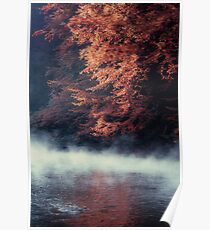 Spiegel der Natur - Fall am Fluss Poster