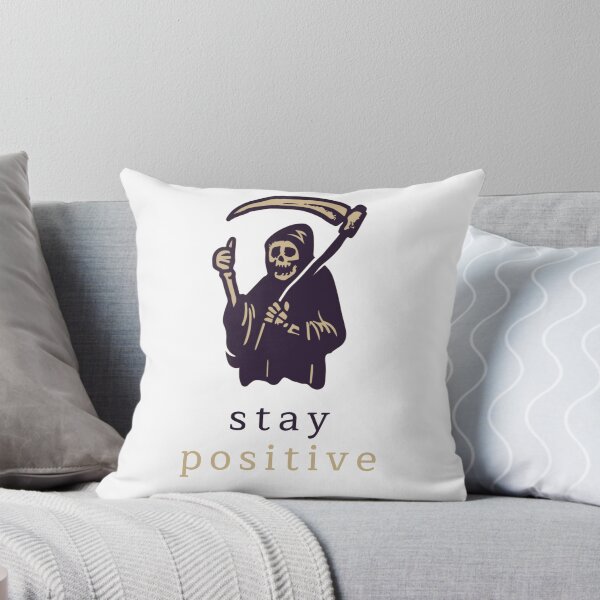 Item preview, Stay Positive , Reaper , skull , Waterproof Sticker , Hydro Flask Sticker designed and sold by Wiseth-.