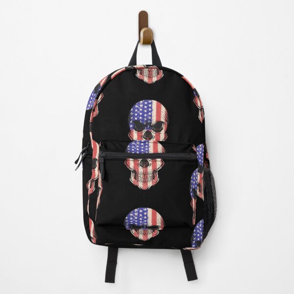 Item preview, Retro Skull American Flag Tee designed and sold by Peter Stawicki.